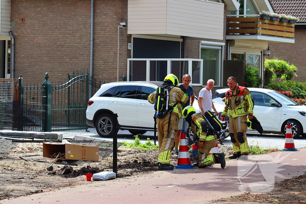 Brandweer ingezet voor gaslekkage in tuin