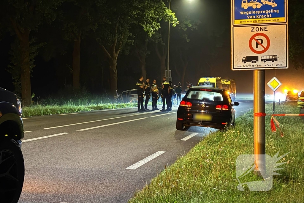 Bestuurder overleden bij eenzijdig ongeval