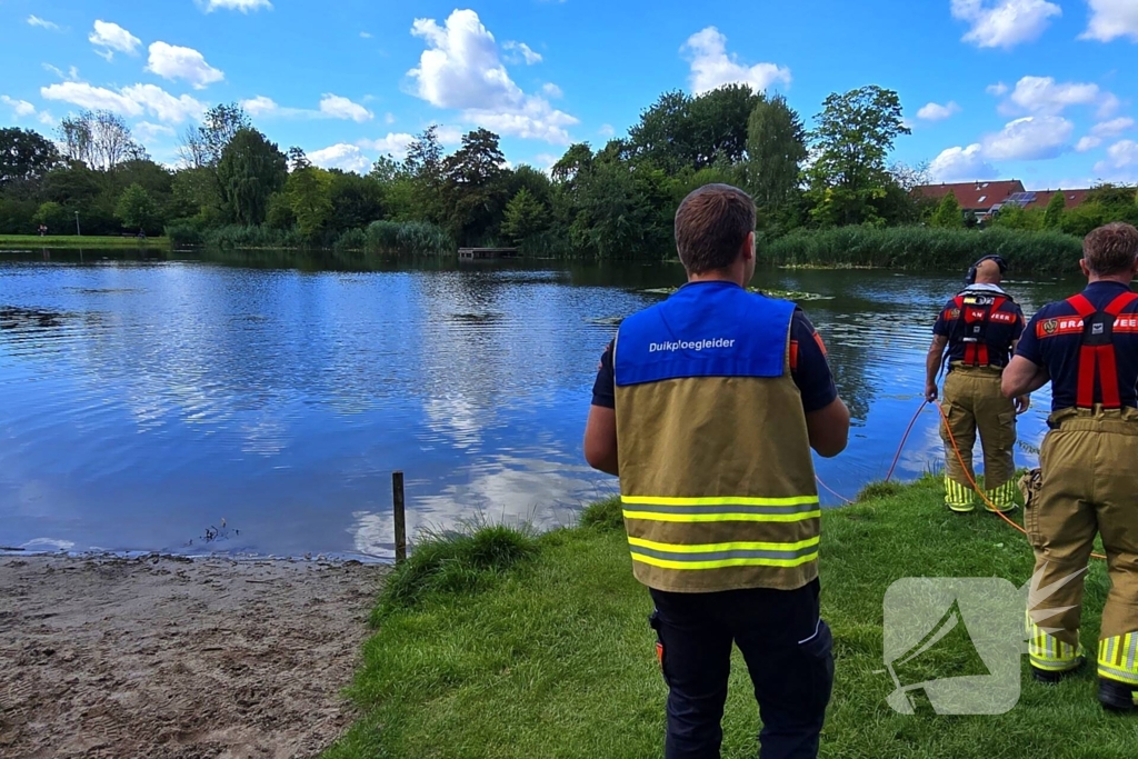 Grote inzet bij waterincident