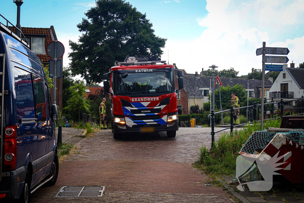 Hert gered uit de Rijn na sprongetje te water