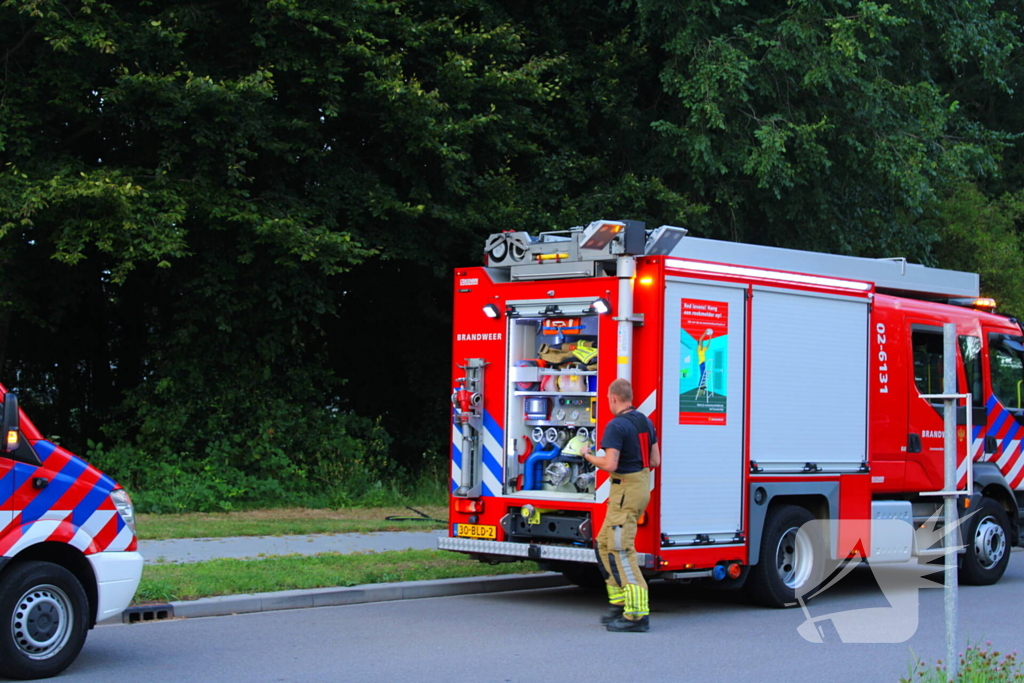 Droog gras veroorzaakt buitenbrand