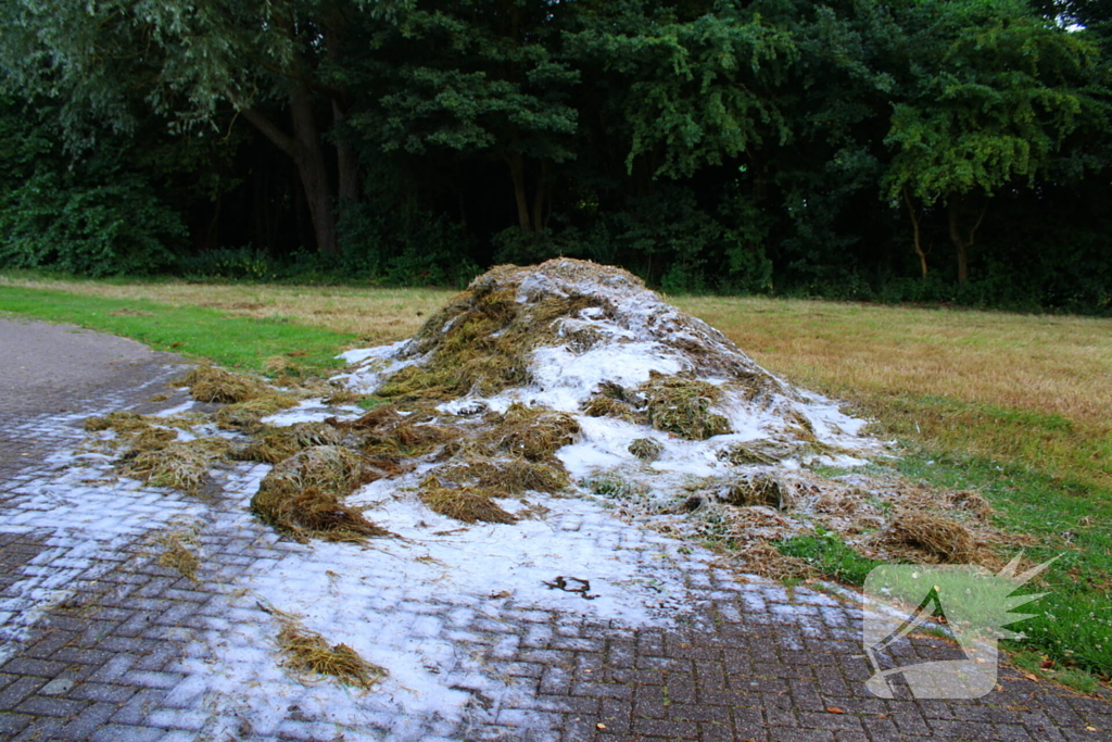 Droog gras veroorzaakt buitenbrand