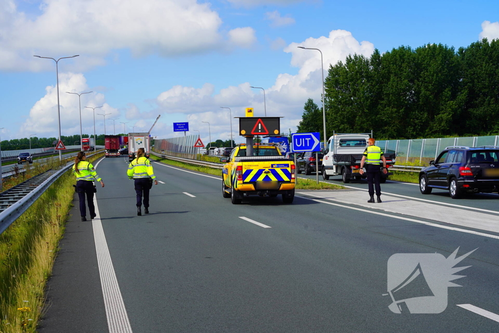 Vrachtwagen ramt matrixborden