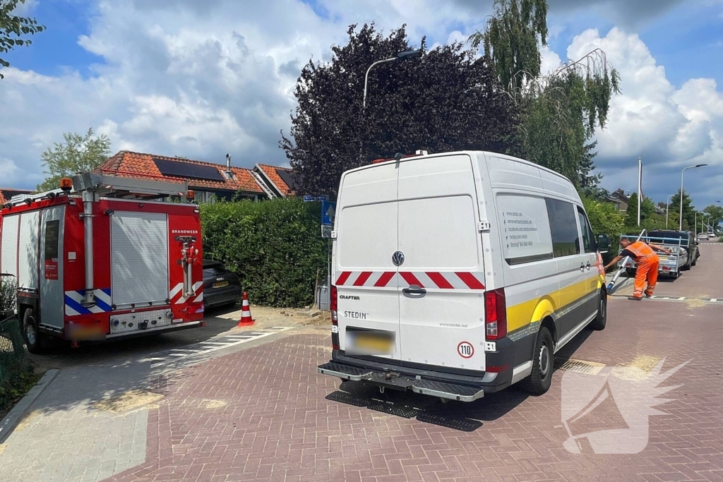 Hulpdiensten in actie na lekkage