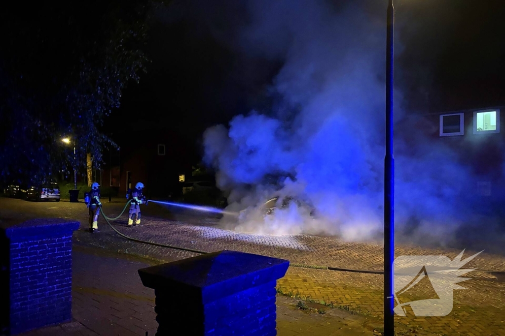 Motorcompartiment brandt volledig uit