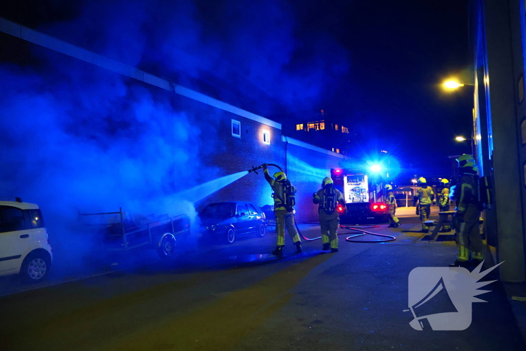 Alerte bewoner meldt vlammen vanaf industrieterrein