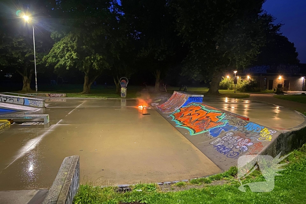 Skatebaan getroffen door brand