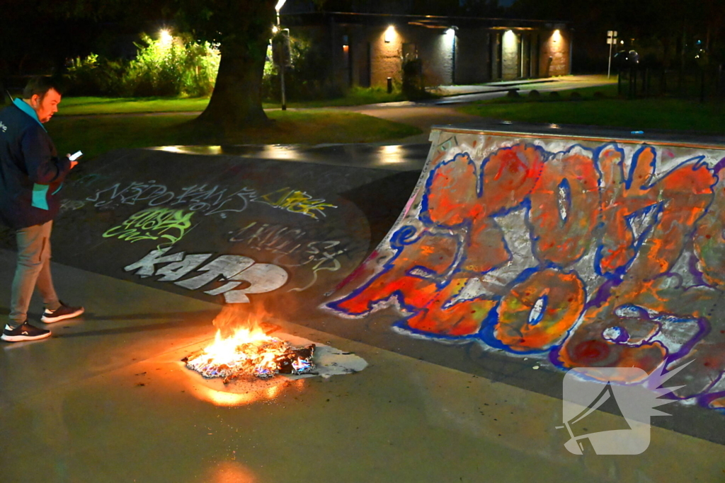 Skatebaan getroffen door brand