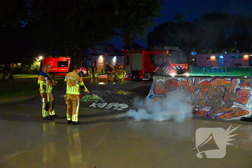 Skatebaan getroffen door brand