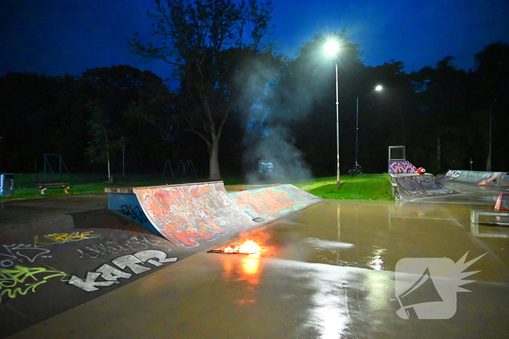 Skatebaan getroffen door brand