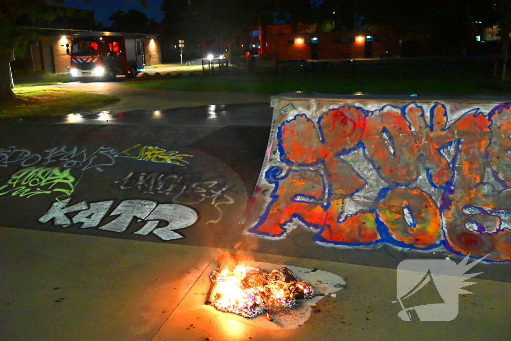 Skatebaan getroffen door brand