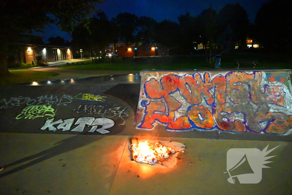 Skatebaan getroffen door brand