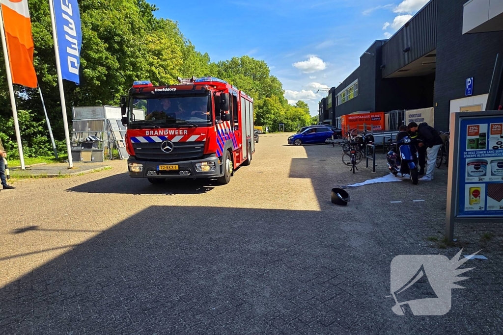 scooter brandt voor bouwmarkt