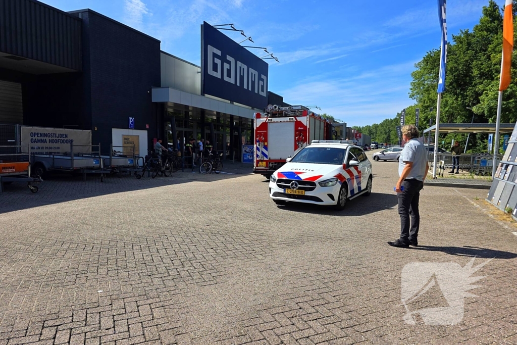 scooter brandt voor bouwmarkt