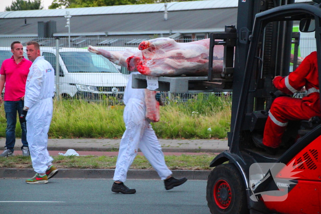 Vrachtwagen slaat om