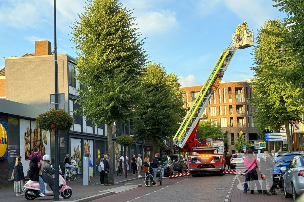 Brandweer bevrijdt duif uit benarde situatie