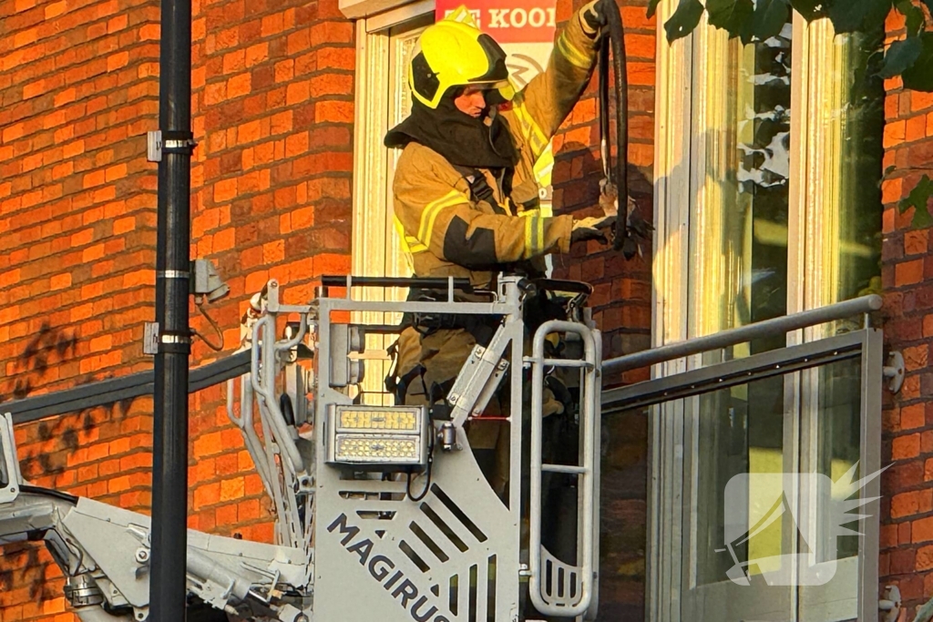 Brandweer bevrijdt duif uit benarde situatie