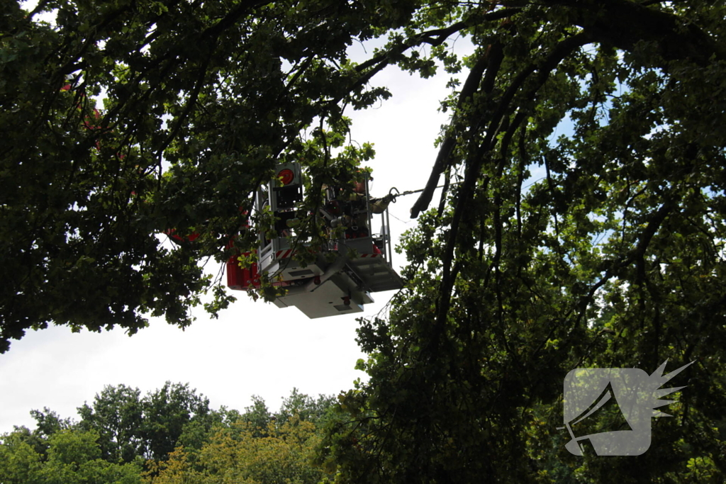 Provinciale weg deels afgesloten door stormschade