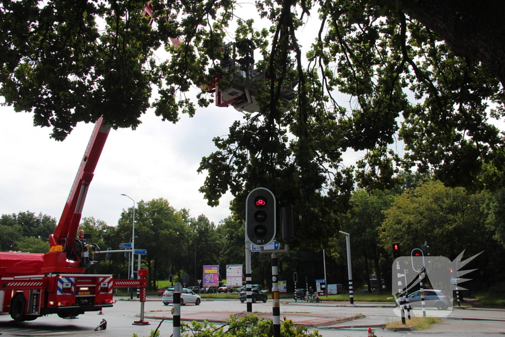 Provinciale weg deels afgesloten door stormschade