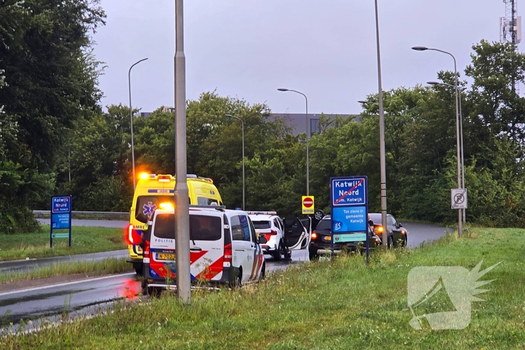 Auto uit de bocht bij ongeval