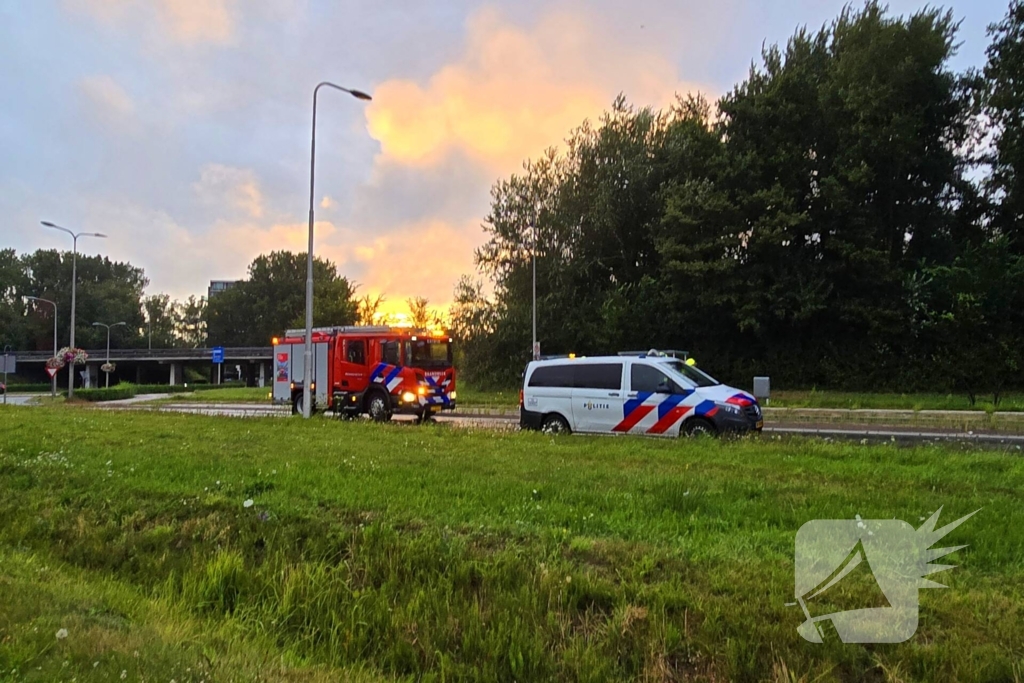 Auto uit de bocht bij ongeval