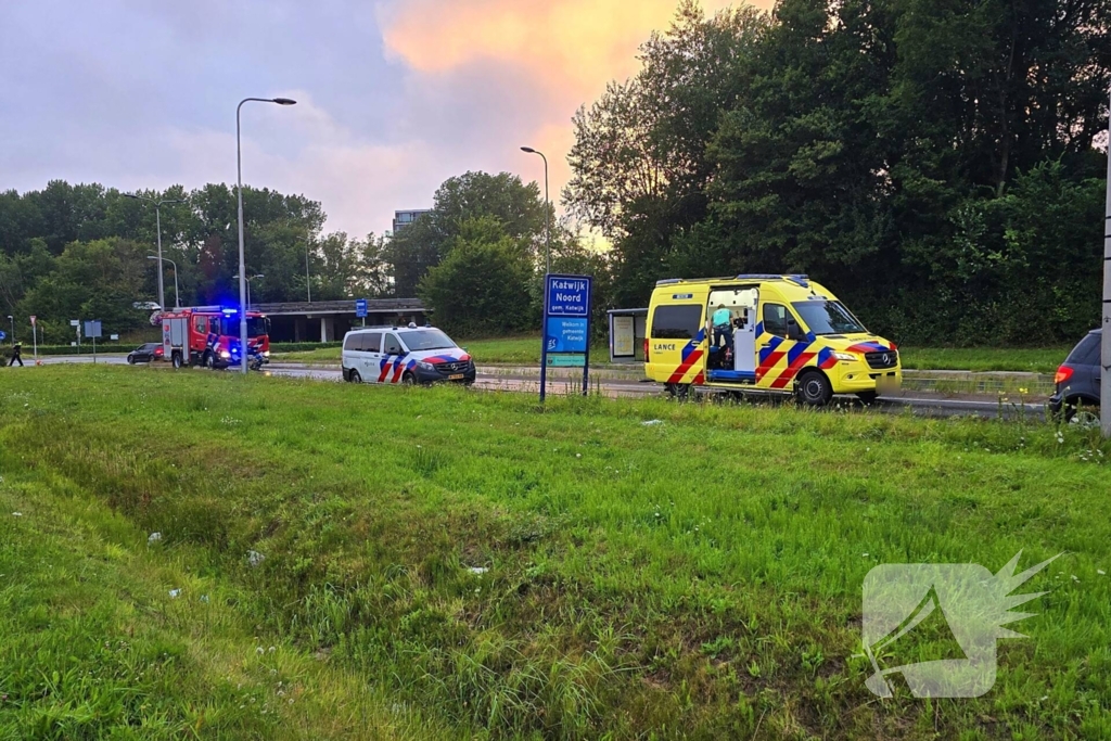 Auto uit de bocht bij ongeval