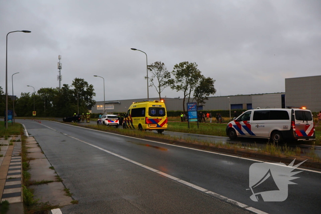 Auto uit de bocht bij ongeval
