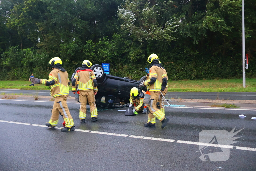 Auto uit de bocht bij ongeval
