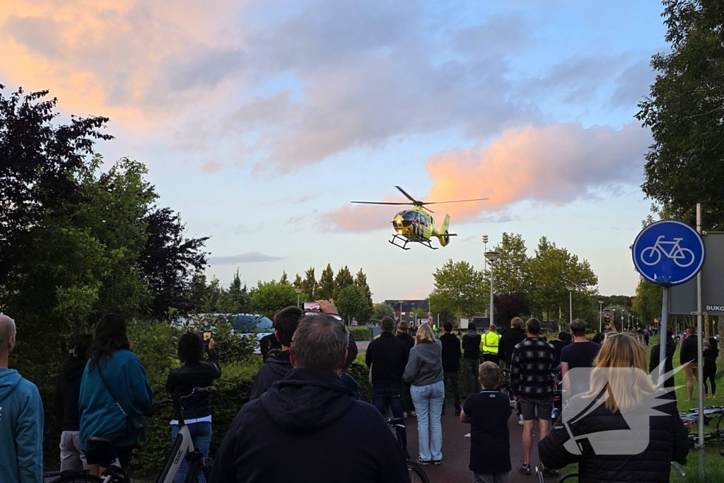 Traumahelikopter trekt bekijks