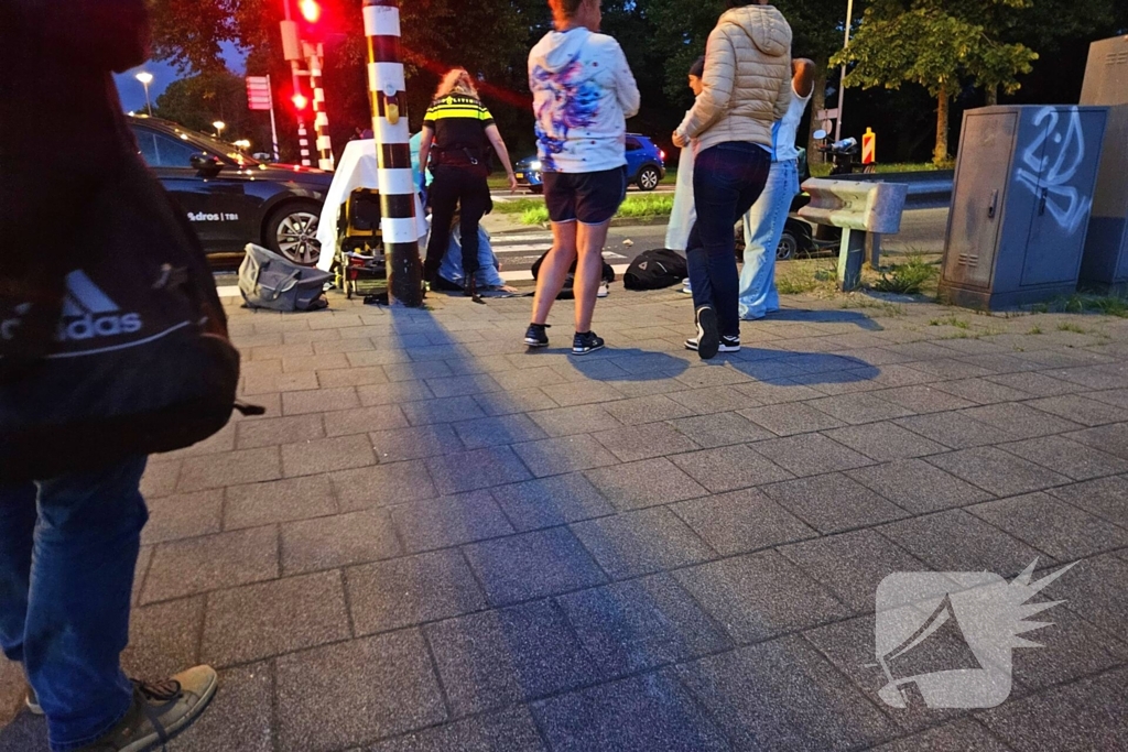 Ongeval tussen auto en scootmobiel