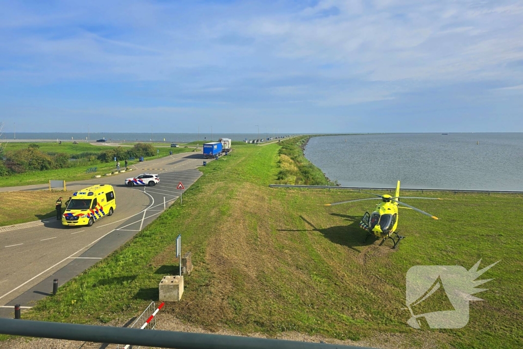 Traumahelikopter ingezet na fietsongeval