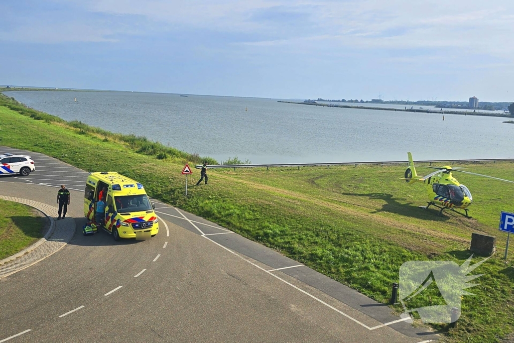 Traumahelikopter ingezet na fietsongeval