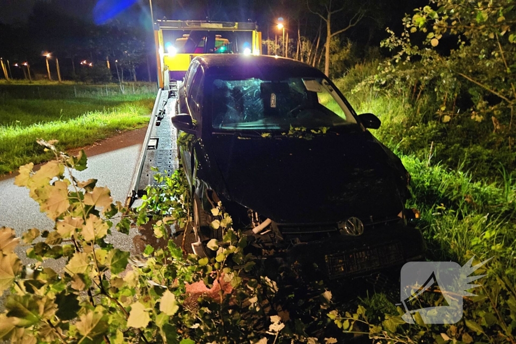 Achtervolging eindigt met schade aan voertuig