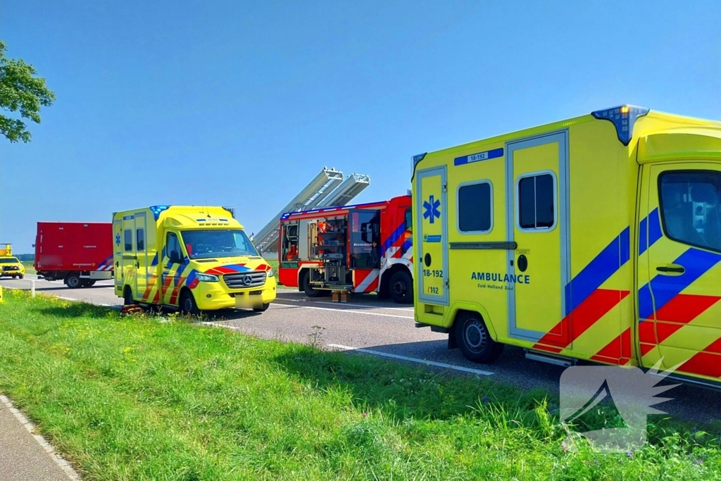 Traumahelikopter ingezet bij verkeersongeval