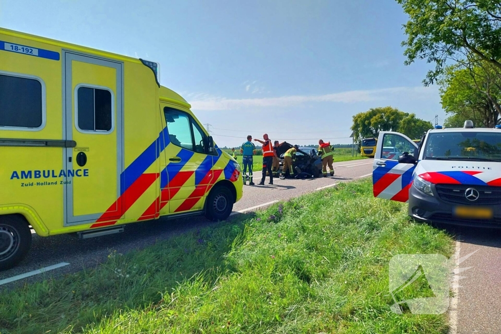 Traumahelikopter ingezet bij verkeersongeval