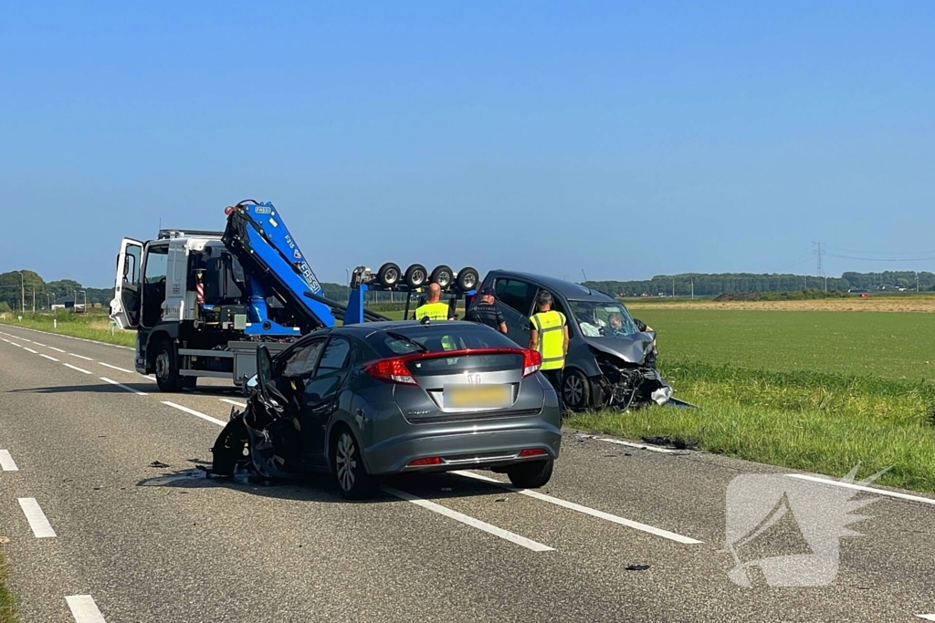Traumahelikopter ingezet bij verkeersongeval