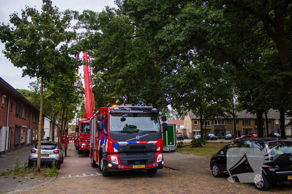 Brandweer verwijdert loshangende takken