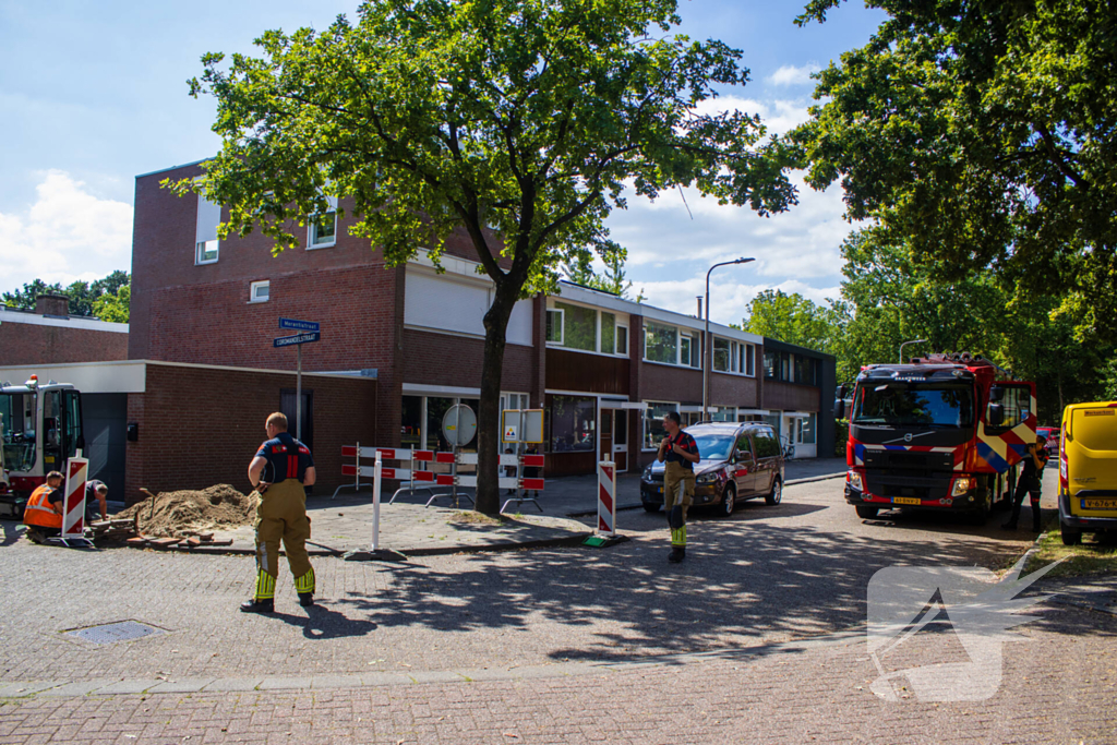 Gaslekkage tijdens graafwerkzaamheden