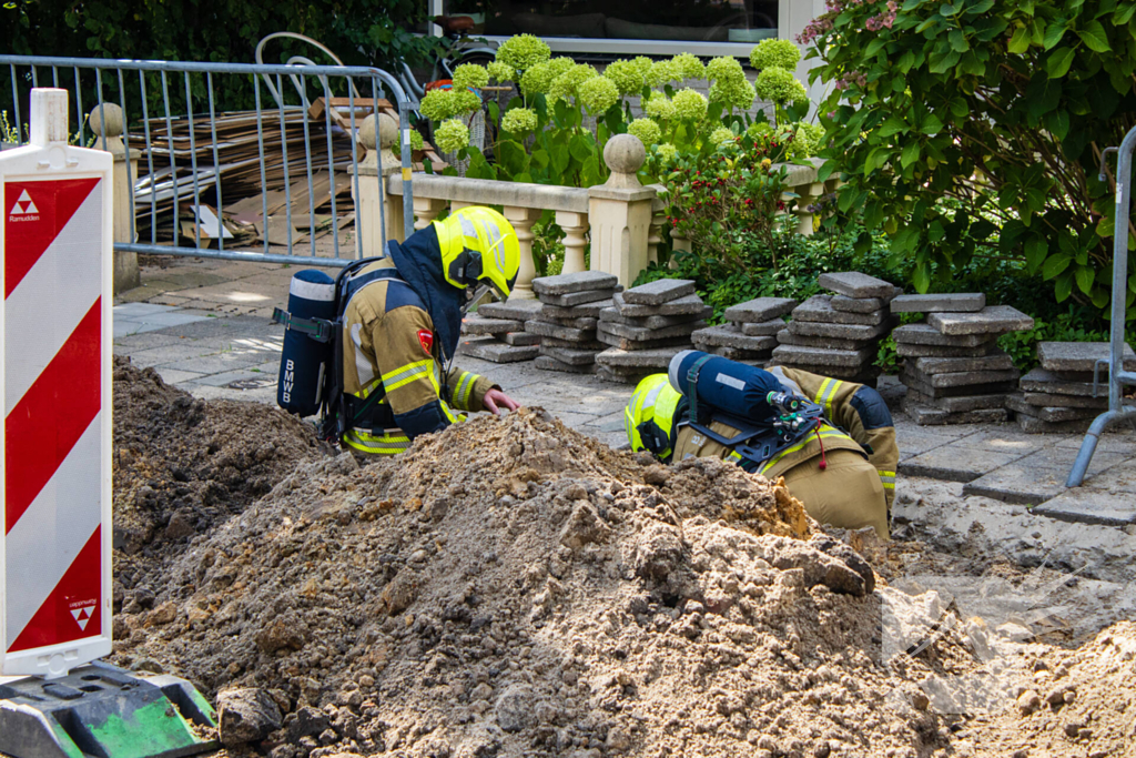Gaslekkage tijdens graafwerkzaamheden