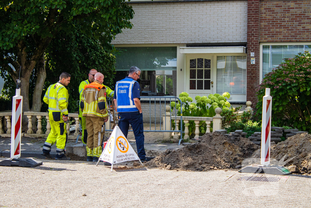 Gaslekkage tijdens graafwerkzaamheden