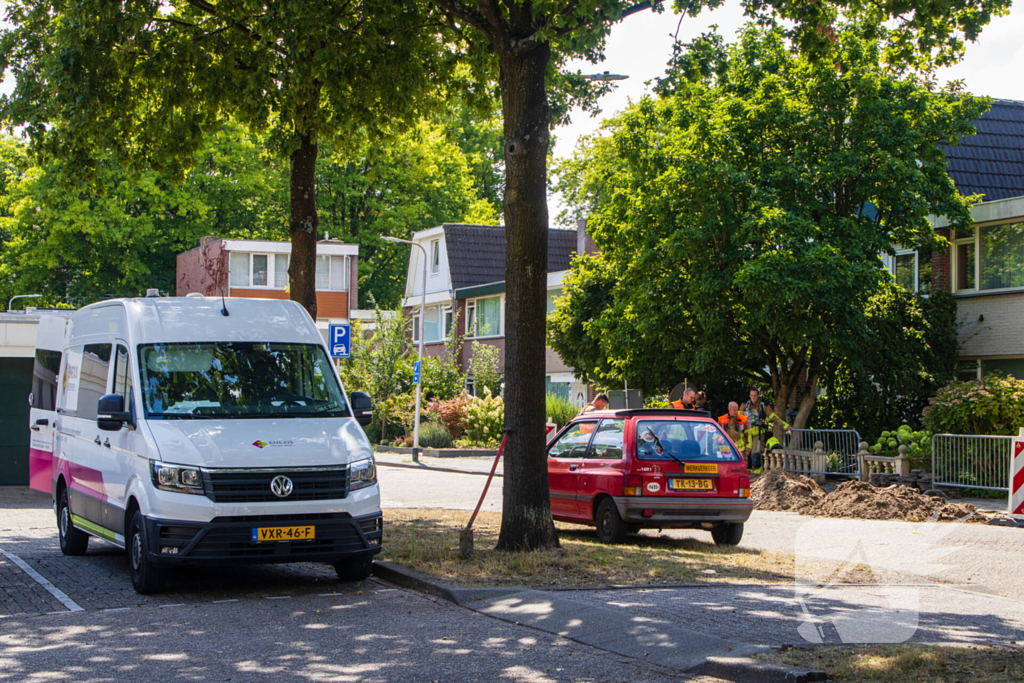 Gaslekkage tijdens graafwerkzaamheden