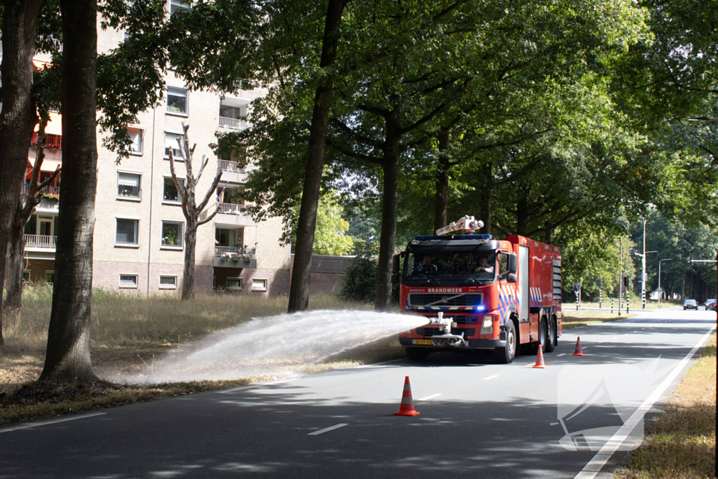 Grasmaaier veroorzaakt brand tijdens werkzaamheden