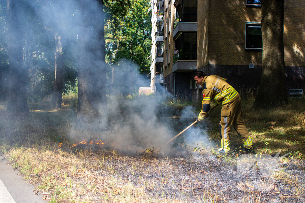 Grasmaaier veroorzaakt brand tijdens werkzaamheden