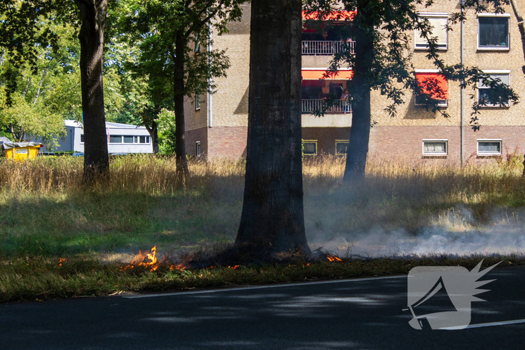 Grasmaaier veroorzaakt brand tijdens werkzaamheden