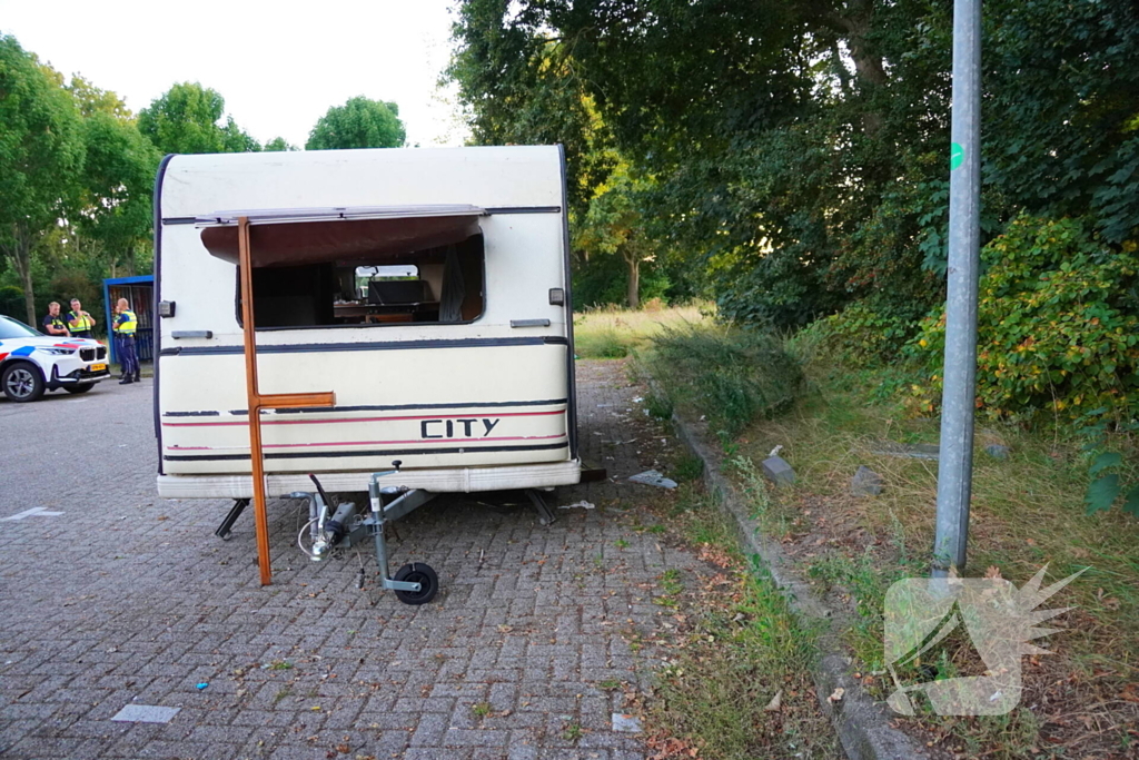 Caravan na tweede poging brandstichting verwijderd