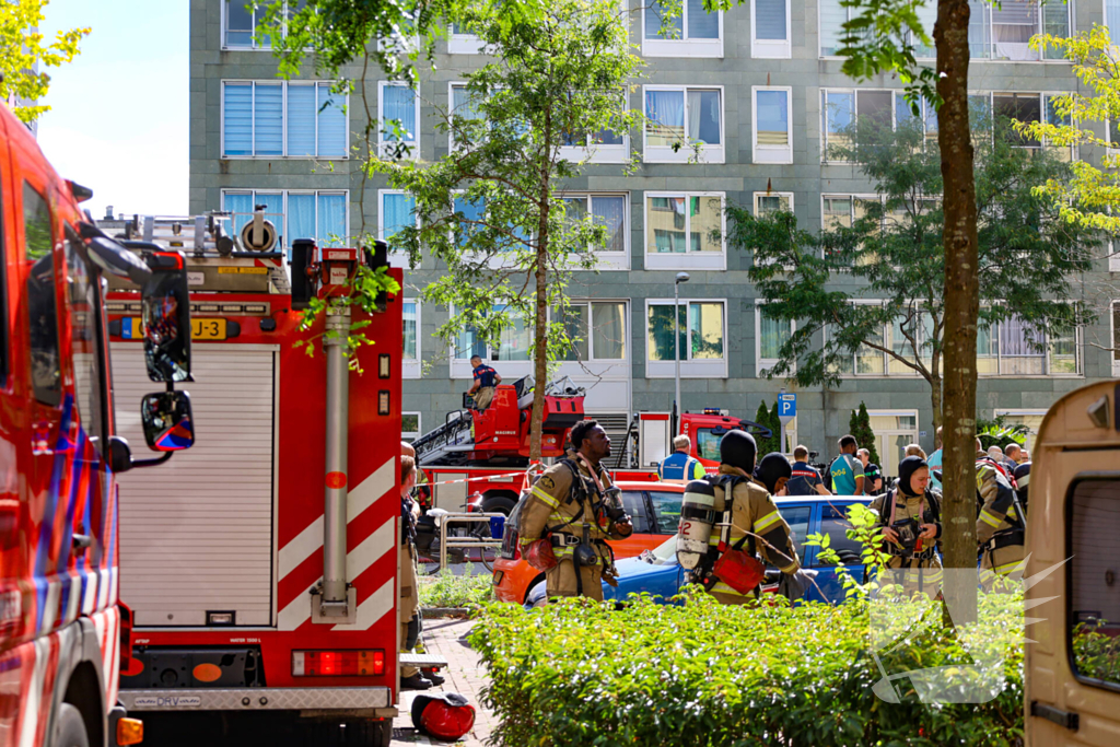 Grote brand in flatgebouw