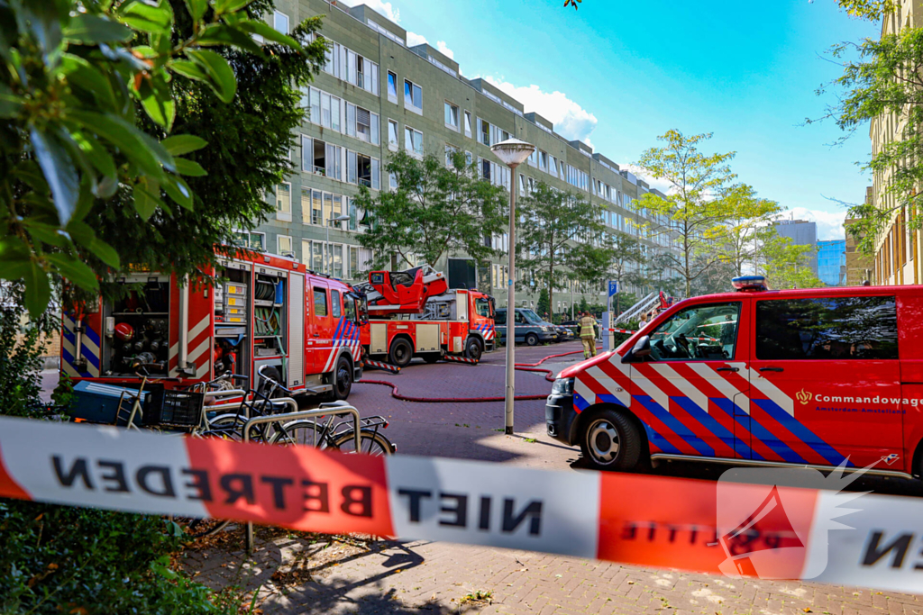 Grote brand in flatgebouw
