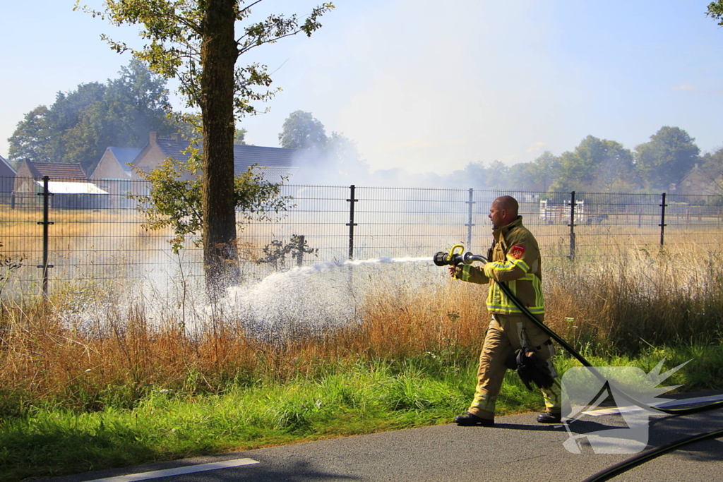 Paarden in veiligheid na bermbrand