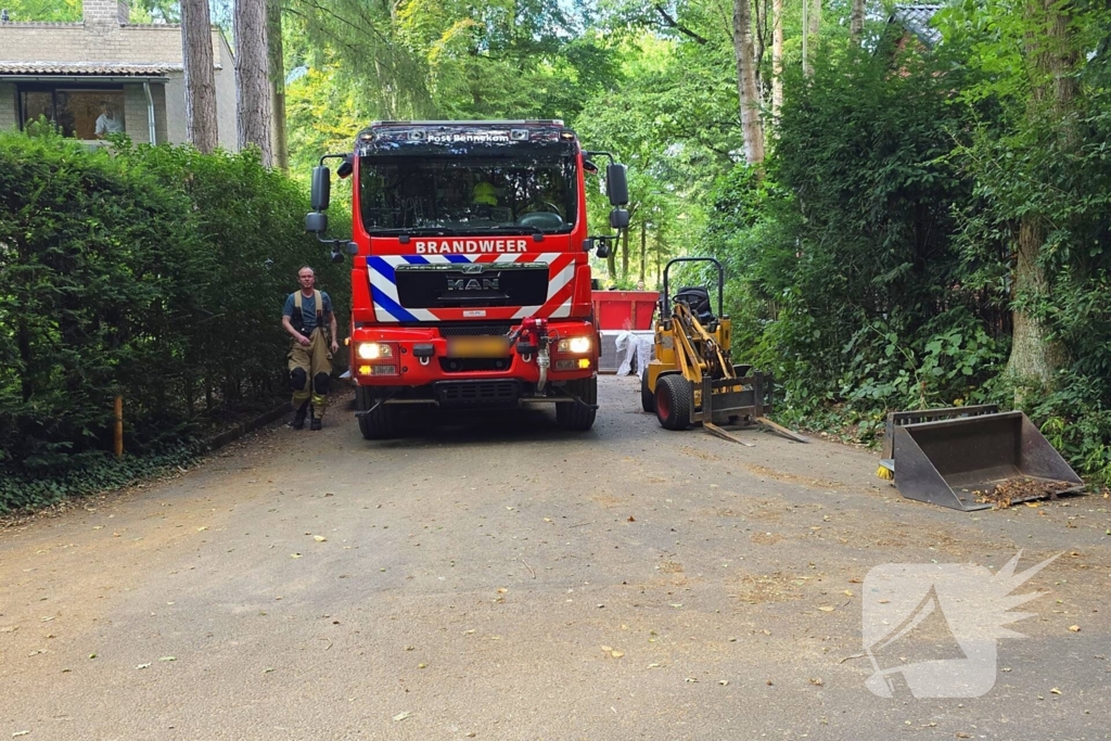 Gasleiding geraakt tijdens werkzaamheden