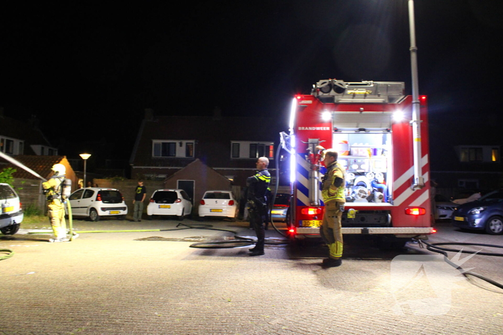 Auto's in vlammen op